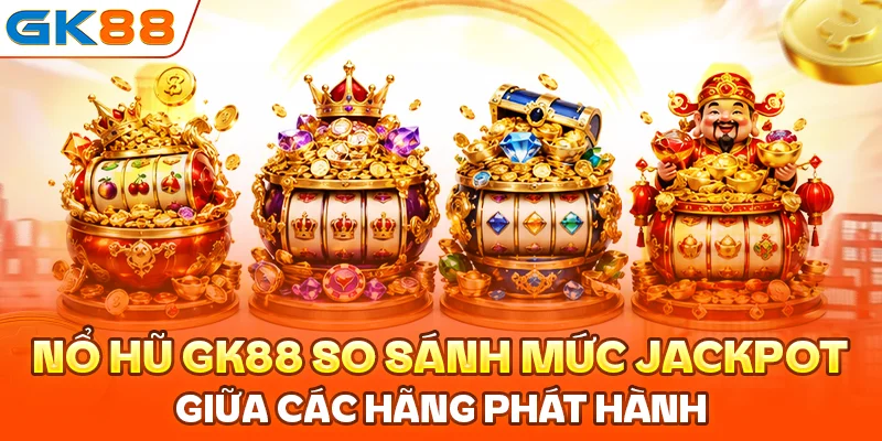 Nổ hũ GK88 so sánh mức Jackpot giữa các hãng phát hành